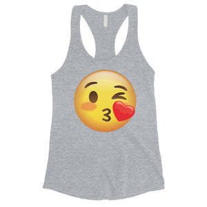 Emoji-Wink Kiss Womens Thoughtful Fancy Kind Tank Top Birthday Gift