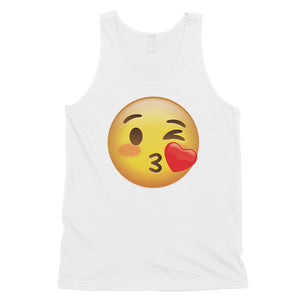 Emoji-Wink Kiss Mens Flirty Loving Thoughtful Halloween Tank Top