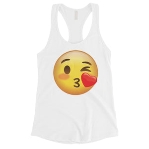 Emoji-Wink Kiss Womens Thoughtful Fancy Kind Tank Top Birthday Gift