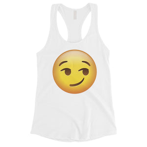 Emoji-Smirking Womens Best Colorful Nice Cool Halloween Tank Top