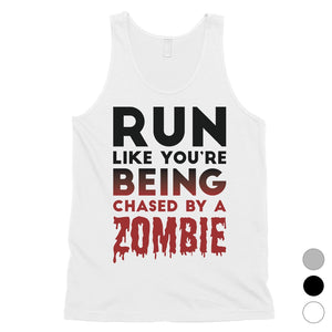 Chased By Zombie Mens Spooky Perfect Fun Halloween Costume Tank Top