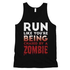 Chased By Zombie Mens Spooky Perfect Fun Halloween Costume Tank Top