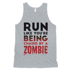 Chased By Zombie Mens Spooky Perfect Fun Halloween Costume Tank Top