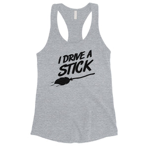 I Drive A Stick Cute Halloween Costume Funny Womens Tank Top