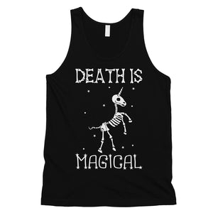 Death is Megical Unicorn Skeleton Funny Halloween Mens Tank Top