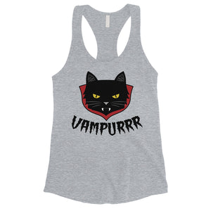 Vampurrr Funny Halloween Costume Cute Graphic Design Womens TankTop