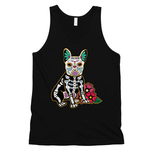 Frenchie Day Of Dead Funny Halloween Costume Cute Mens Tank Top