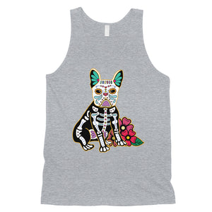 Frenchie Day Of Dead Funny Halloween Costume Cute Mens Tank Top