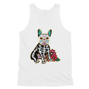 Frenchie Day Of Dead Funny Halloween Costume Cute Mens Tank Top