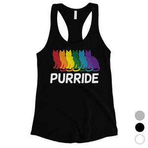 LGBT Purride Rainbow Cats Womens Tank Top