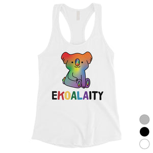 LGBT Ekoalaity Koala Rainbow Womens Tank Top