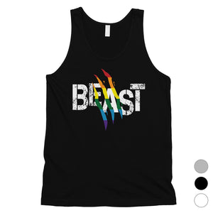 LGBT Beast Rainbow Scratch Mens Tank Top