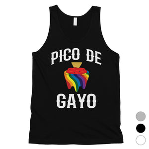 LGBT Pico De Gayo Rainbow Mens Tank Top