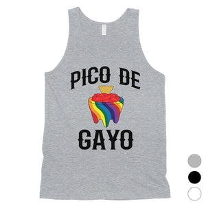 LGBT Pico De Gayo Rainbow Mens Tank Top