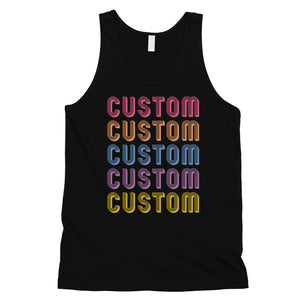 Colorful Multiline Text Fantastic Cool Mens Personalized Tank Tops