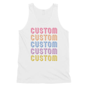 Colorful Multiline Text Fantastic Cool Mens Personalized Tank Tops