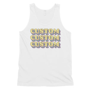 Sorority Theme Yellow Top Text Modern Mens Personalized Tank Tops