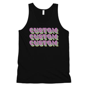 Sorority Theme Purple Top Text Cool Mens Personalized Tank Tops