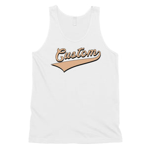 Orange College Swoosh Humble Bright Mens Personalized Tank Tops