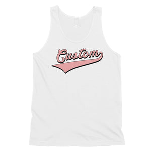 Pink College Swoosh Basic Cool Mens Personalized Tank Tops Gift