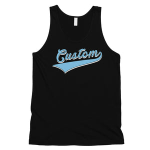 Blue College Swoosh Prideful Amazing Mens Personalized Tank Tops