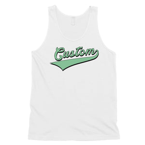 Green College Swoosh Flirty Sweet Mens Personalized Tank Tops Gift