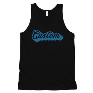 Blue Pop Up Text Cute Calm Rad Custom Mens Personalized Tank Tops