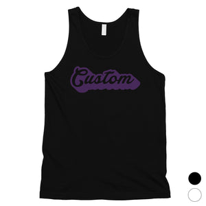 Purple Pop Up Text Fun Cool Custom Mens Personalized Tank Tops Gift