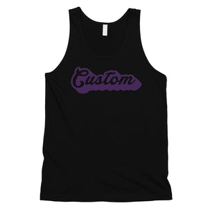 Purple Pop Up Text Fun Cool Custom Mens Personalized Tank Tops Gift