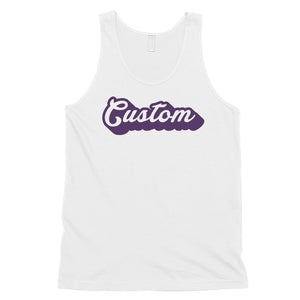 Purple Pop Up Text Fun Cool Custom Mens Personalized Tank Tops Gift