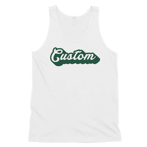 Green Pop Up Text Classic Cool Custom Mens Personalized Tank Tops