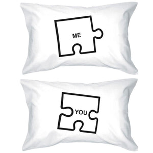 Funny Graphic Pillowcases Standard Size 20 x 31 - Puzzle Design Me and You - 365INLOVE