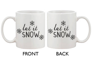 Cute Snowflake Winter Coffee Mug - Let It Snow 11oz Ceramic Mug Cup - 365INLOVE