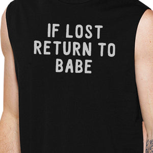 If Lost Return To Babe And I Am Babe Matching Couple Black Muscle Top