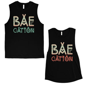 BAEcation Vacation Matching Muscle Tank Tops Cute Newlywed Gift