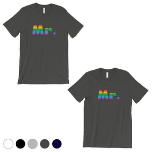 LGBT Mr. Mr. Rainbow Cool Grey Matching Shirts