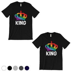 LGBT King King Rainbow Crown Black Matching Shirts