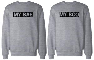 my bae and my boo matching sweatshirts