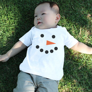 Graphic Snap-on Style Baby Tee, Infant Tee - Snowman - 365INLOVE