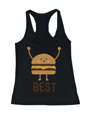 Burger and Fries BFF Tank Tops Best Friend Matching Tanks Sleeveless Shirts - 365INLOVE