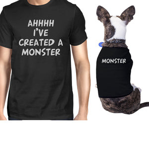 Created A Monster Small Dog and Owner Matching Shirts Unique Gift