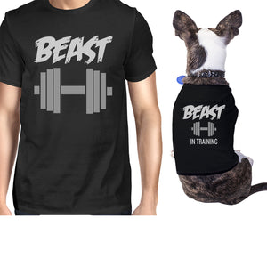 Beast In Training Small Dog and Owner Matching Shirts Dog Mom Gifts