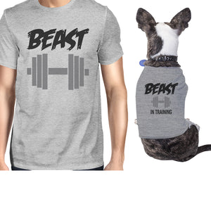 Beast In Training Small Dog and Owner Matching Shirts Dog Mom Gifts