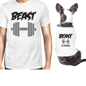 Beast In Training Small Dog and Owner Matching Shirts Dog Mom Gifts