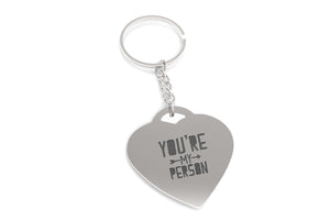 You Are My Person Right Arrow Key Chain Heart Shaped Key Ring Gift for Her - 365INLOVE