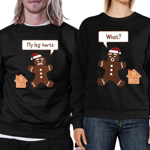 Christmas Gingerbread Couple Sweatshirts Holiday Matching Tops - 365INLOVE