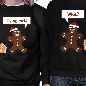 Christmas Gingerbread Couple Sweatshirts Holiday Matching Tops - 365INLOVE