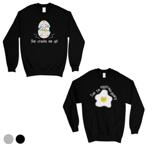 Egg Crack Eggtraordinary Matching Sweatshirt Pullover Couples Gift