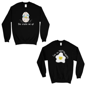 Egg Crack Eggtraordinary Matching Sweatshirt Pullover Couples Gift