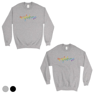 LGBT Wifebae Wifebae Rainbow Matching Couple SweatShirts